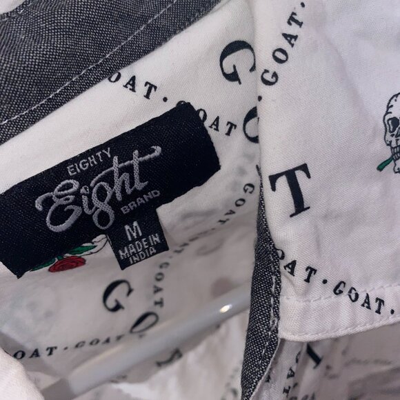 🕊️ GOAT Garden Party Button-Up – Floral Diamond Print, Designer Chic - Picture 3 of 5